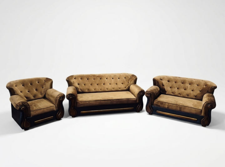 ONR BROWN KINGSFAB SOFA SET